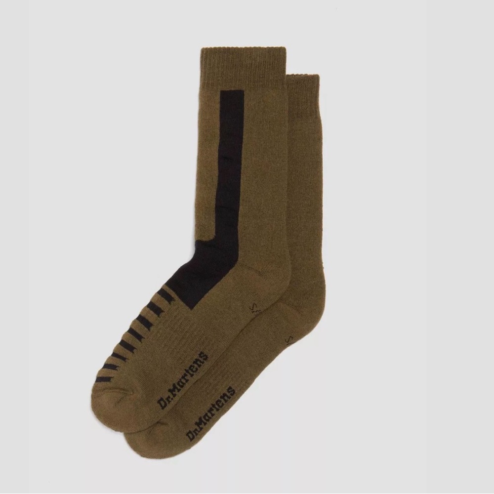NWT Dr. Martens Olive and Black Double Doc Socks